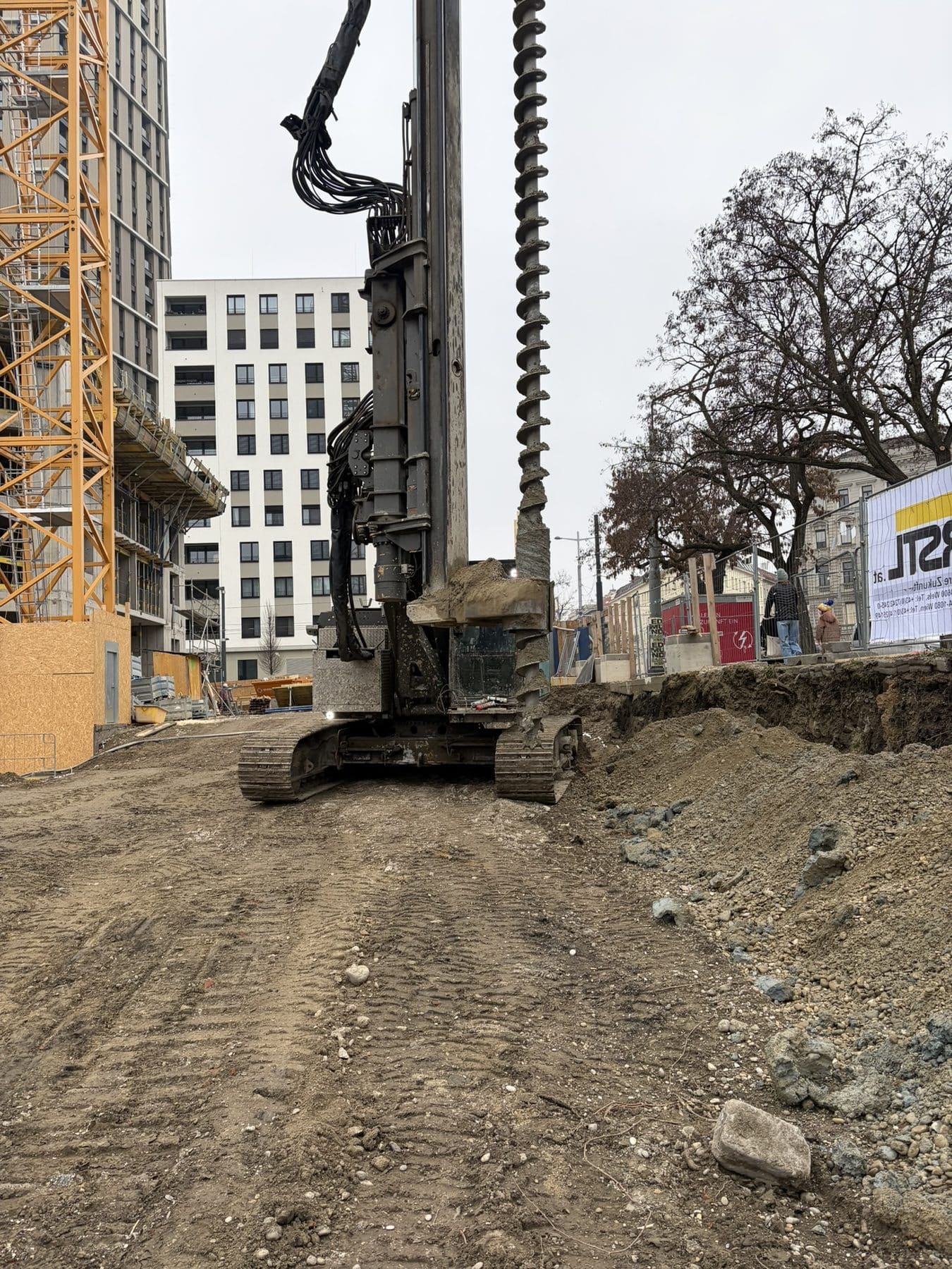 Bohrpfahlherstellung Nordbahnhof Wien